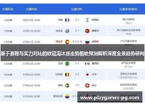 基于赛程与实力对比的欧冠淘汰赛走势前瞻预测解析深度全景趋势研判
